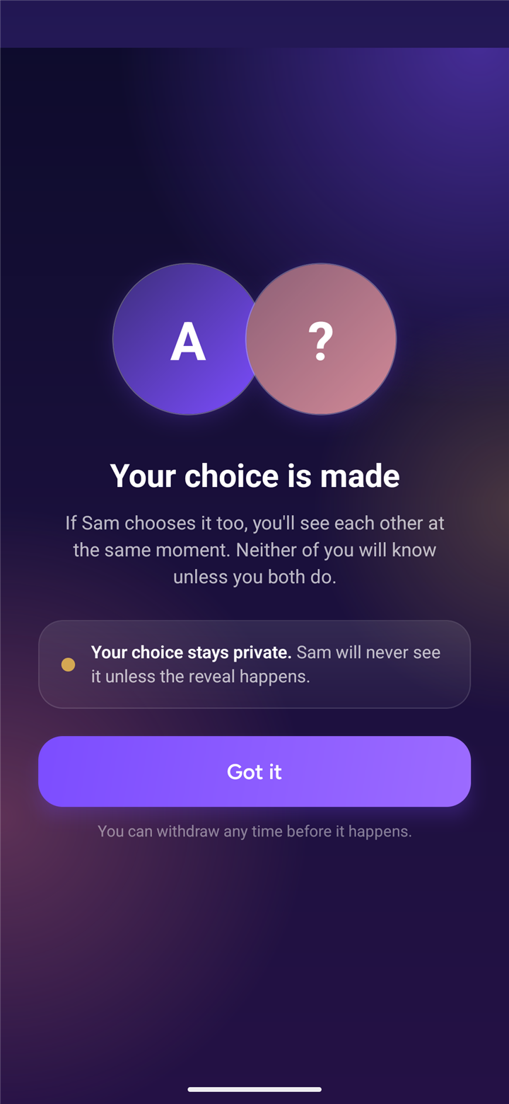 Your choice is in