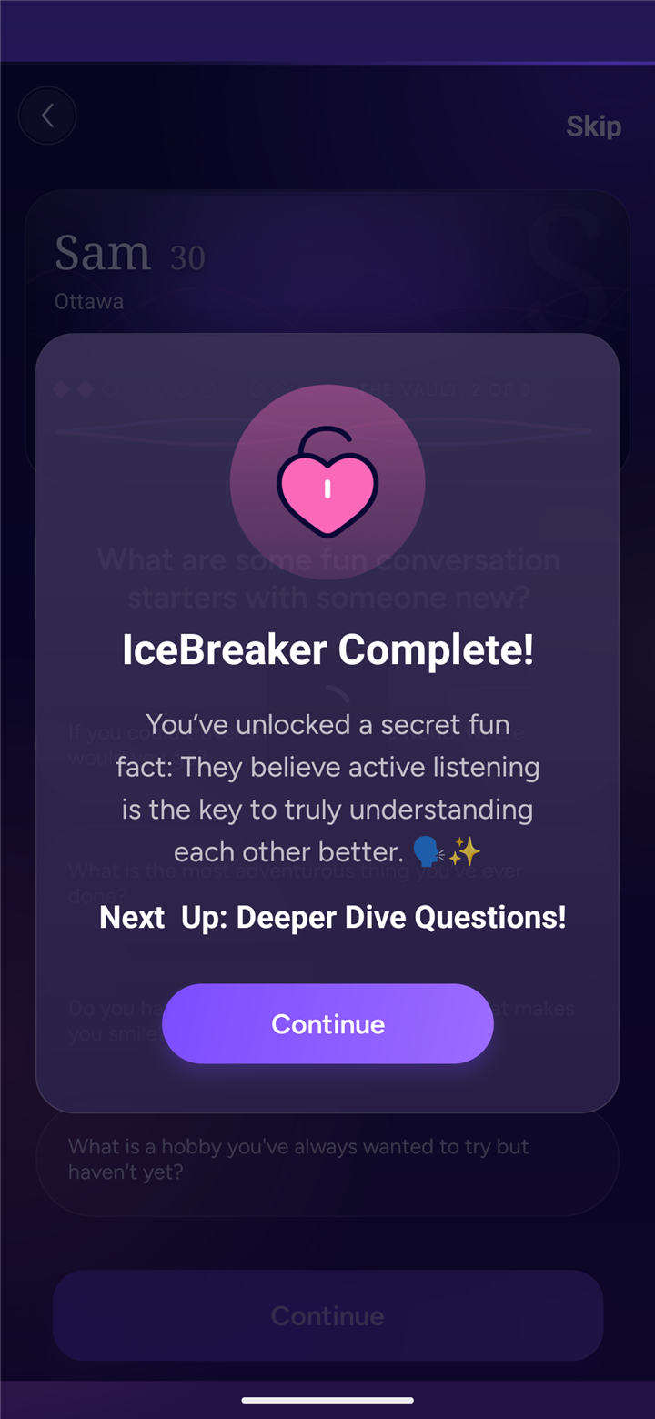 Ice Breaker complete, a fun fact unlocked